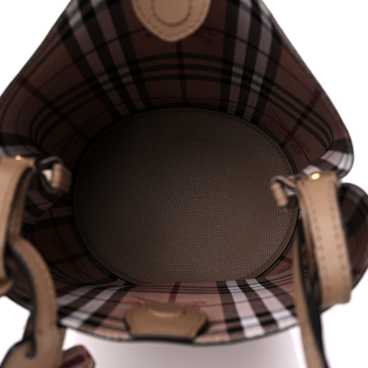 Burberry Haymarket Check Colours Small Lorne Bucket Crossbody Beige 5 of 9