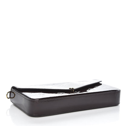 Louis Vuitton Vernis Pochette Felicie Chain Wallet Amarante 4 of 9