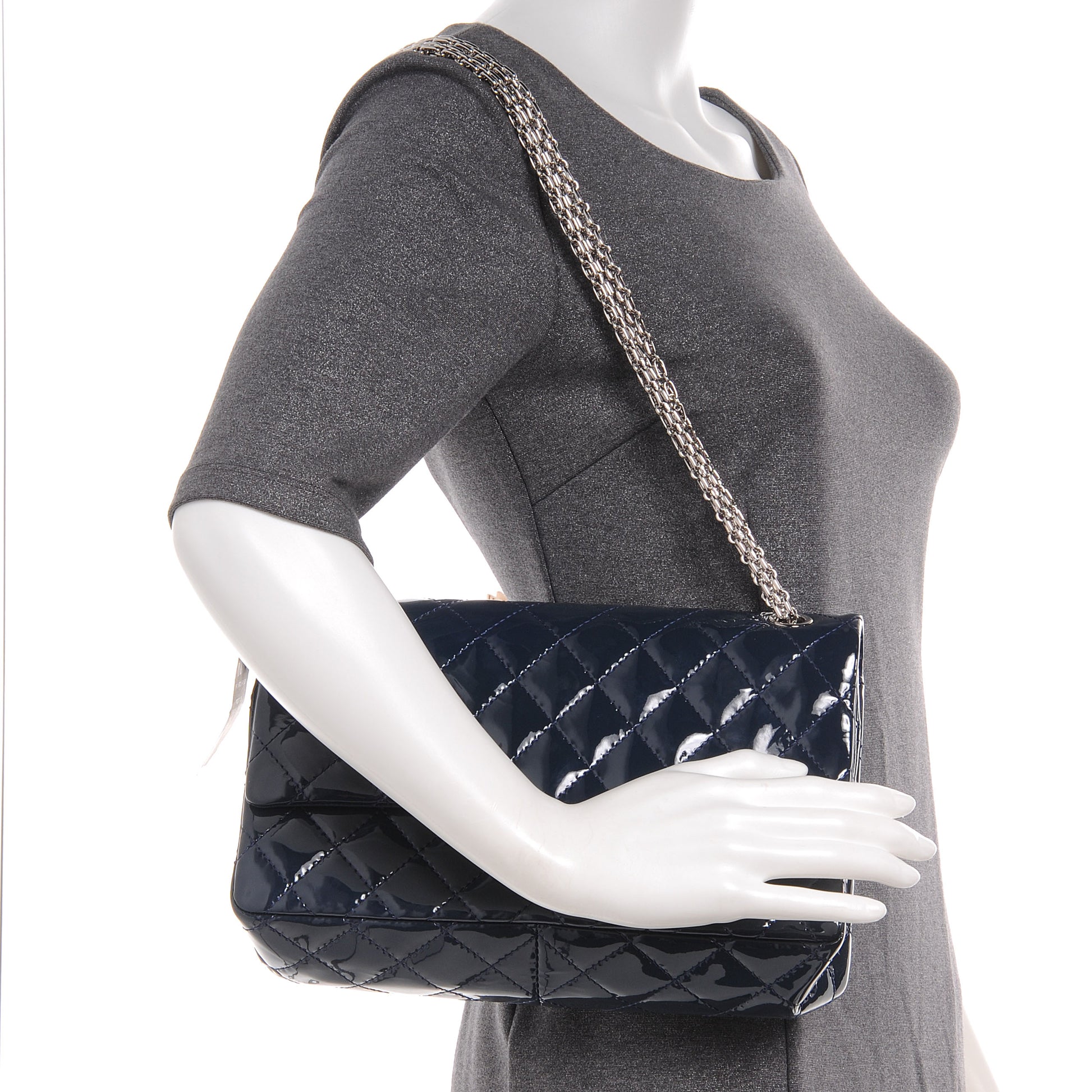 Chanel Patent 2.55 Reissue 226 Flap Navy 2 of 9