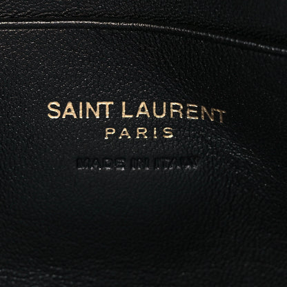 Saint Laurent Suede Matelasse Monogram Mini Lou Camera Bag Black 5 of 8