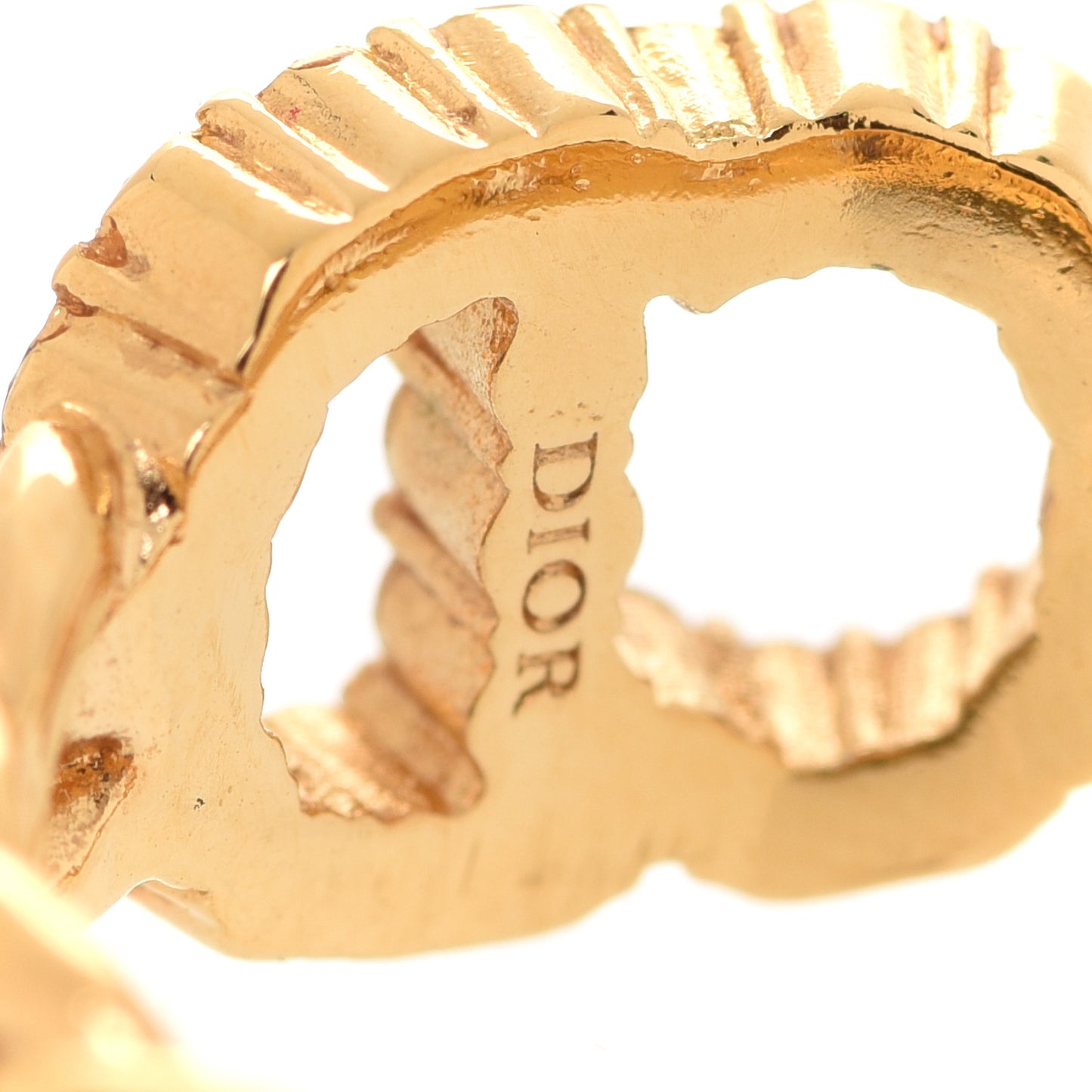 Metal Crystal Danseuse Etoile Chain Ring 54 7 Gold