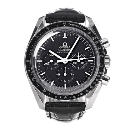 Omega Stainless Steel Alligator 42mm Speedmaster Moonwatch Professional Chronograph Manual Winding Watch Black 311.33.42.30.01.001 1 of 17