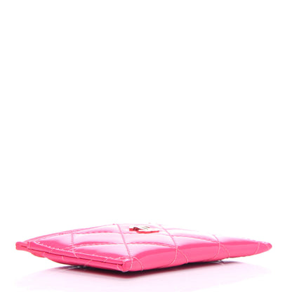Chanel Patent Quilted Card Holder Pink 3 of 5