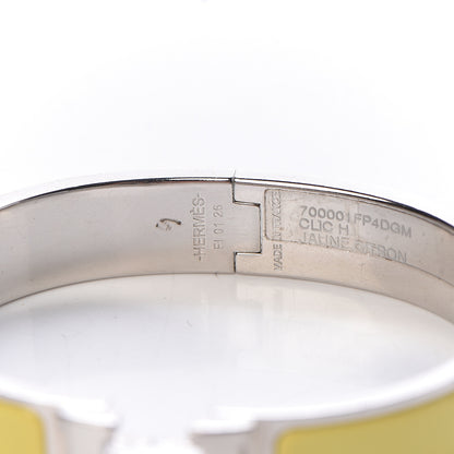 Hermes Enamel Narrow Clic Clac H Bracelet GM Jaune Citron 4 of 5