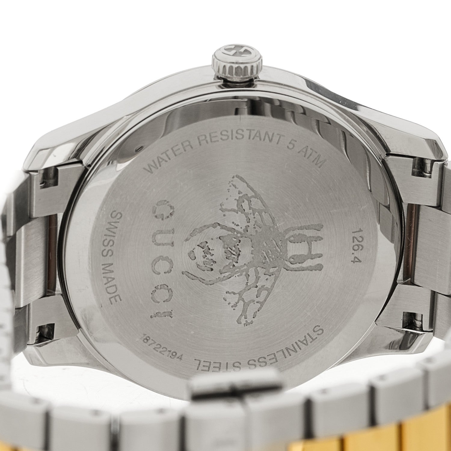 Gucci Stainless Steel 38mm G-Timeless Two Tone Bee Quartz Watch 4 of 4