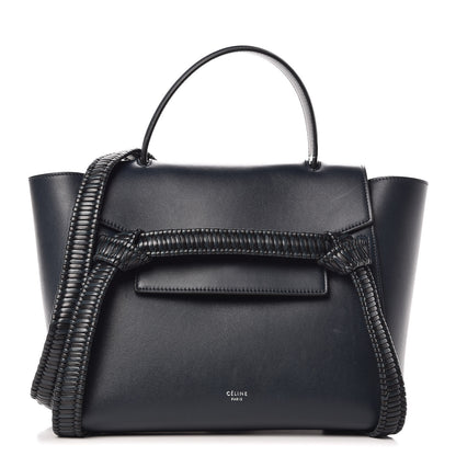 Celine Smooth Calfskin Micro Bi-Color Braided Belt Bag Dark Sea 1 of 9