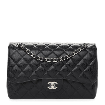 Chanel Caviar Quilted Jumbo Double Flap Black 1 of 9