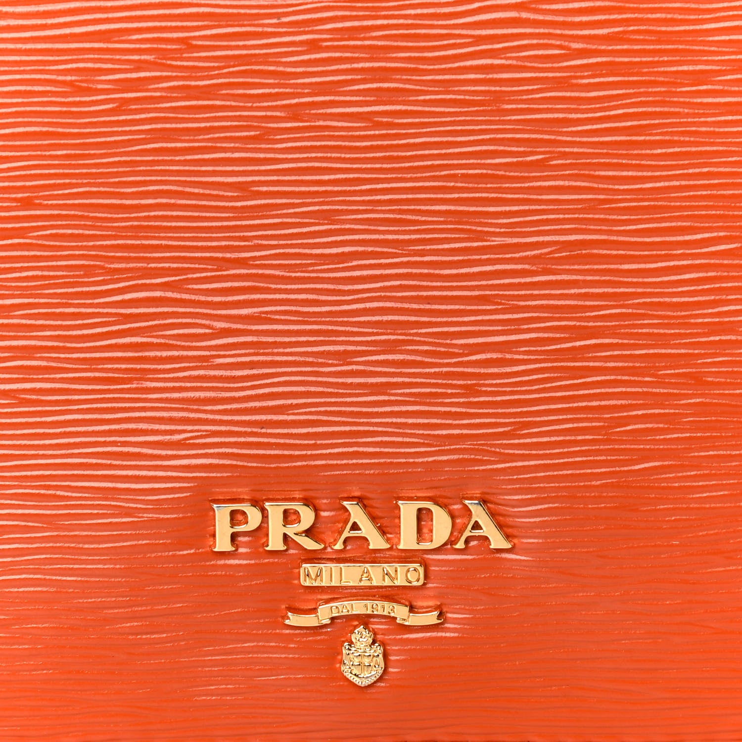 Prada Vitello Move Bi-Fold Wallet Papaya 7 of 11