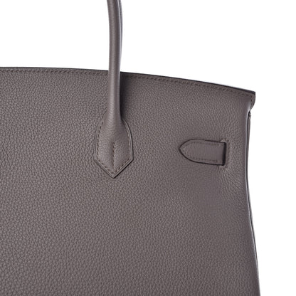 Hermes Togo Birkin 35 Etain 34 of 37