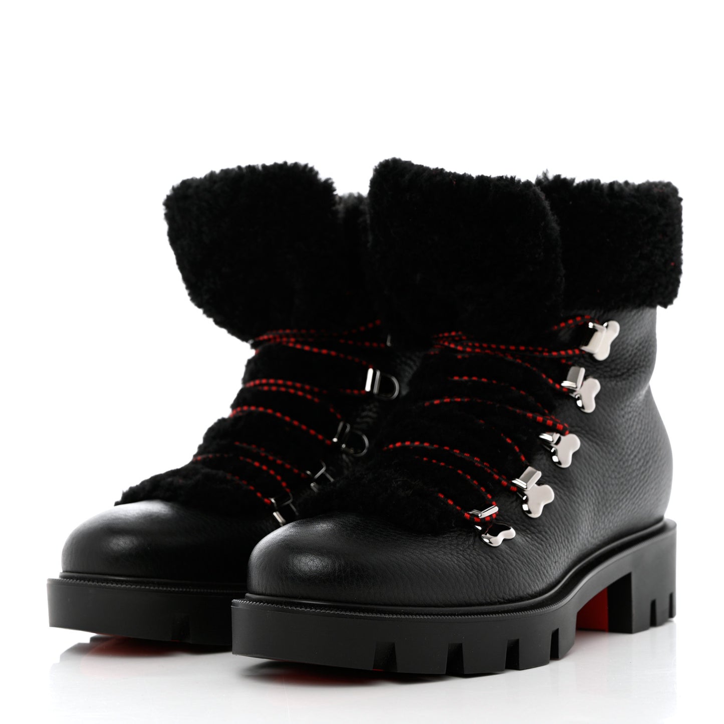 Calfskin Shearling Edelvizir 70 Desert Boots 37 Black
