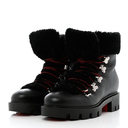 Christian Louboutin Calfskin Shearling Edelvizir 70 Desert Boots 37 Black 2 of 8