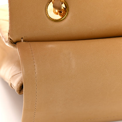 Chanel Lambskin Quilted Medium Double Flap Beige 12 of 17