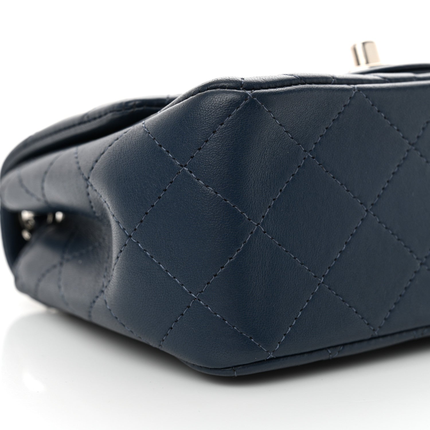 Chanel Lambskin Quilted Mini Square Flap Navy 9 of 10