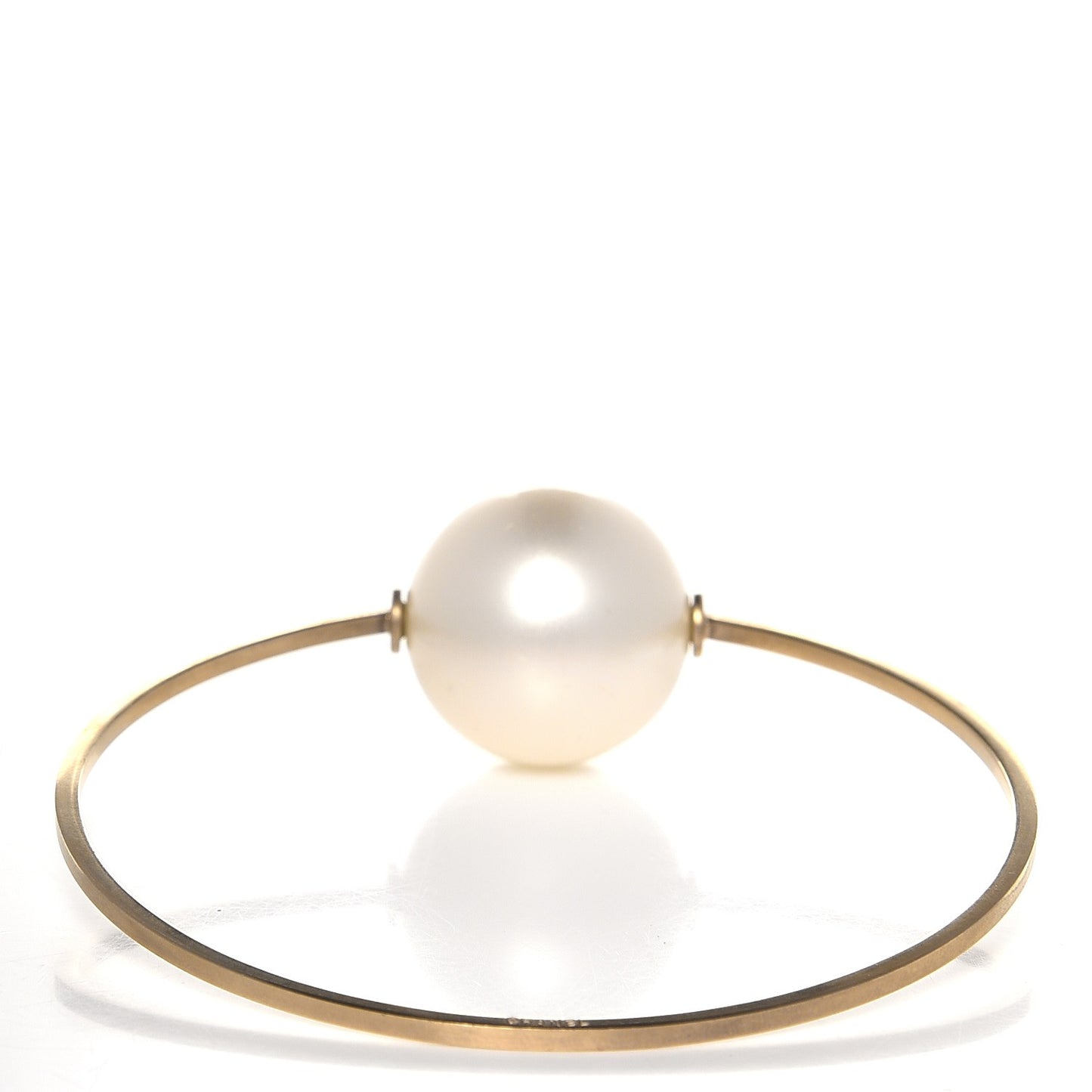 Pearl Large Bangle Gold