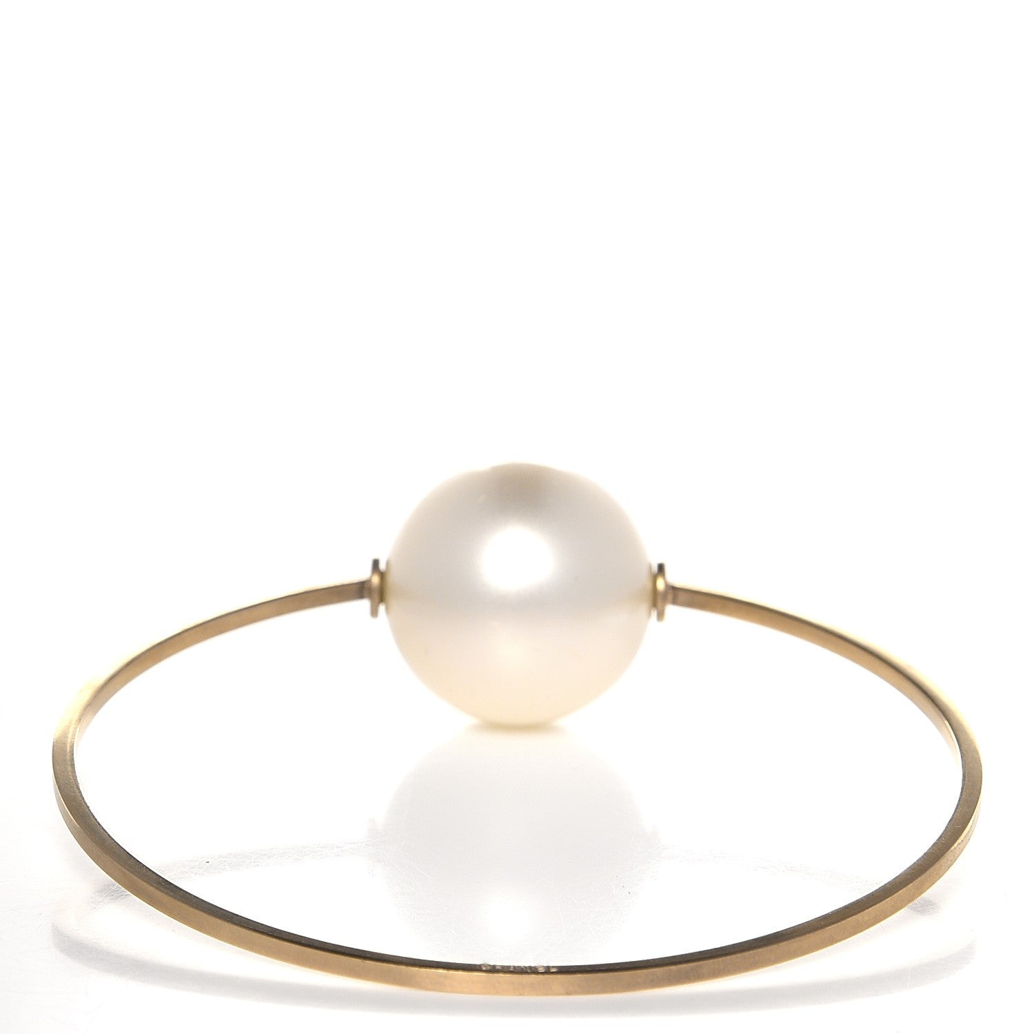 Chanel Pearl Large Bangle Gold 3 of 5