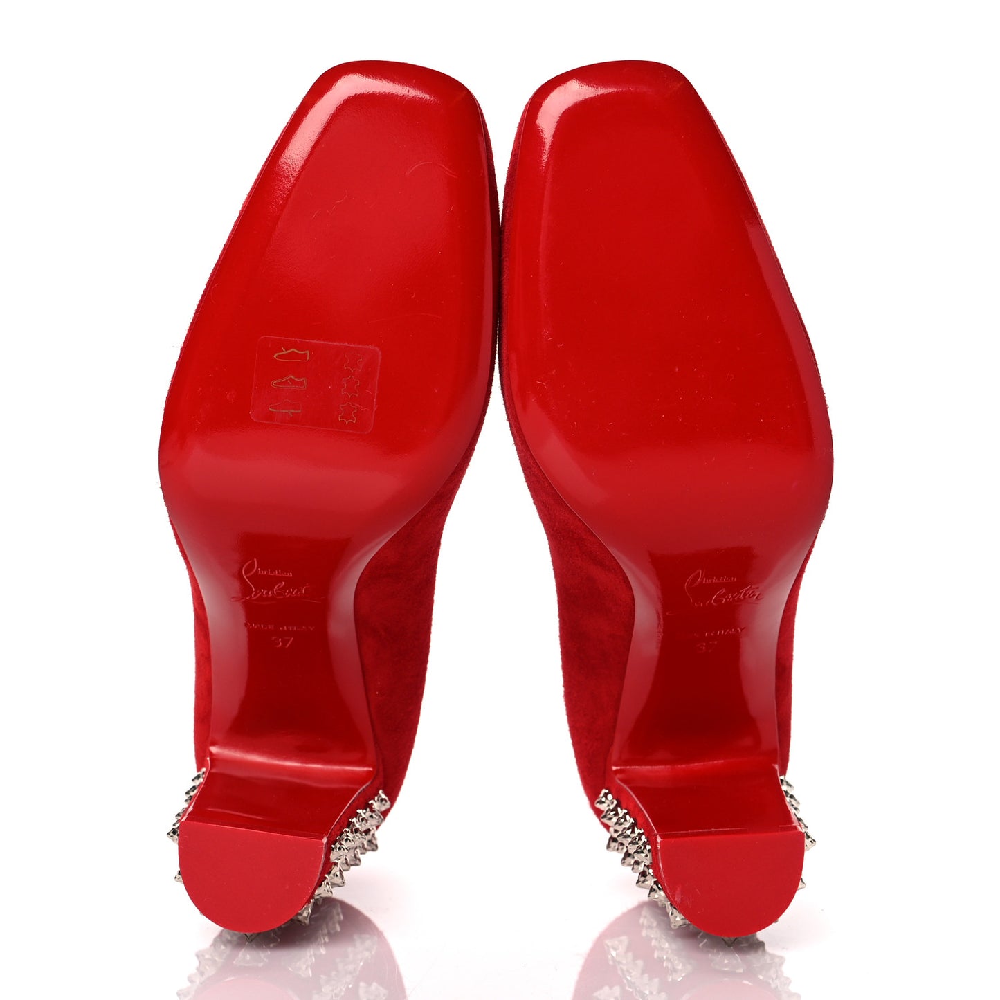 Veau Velours Donna Stud Spikes 85 Pumps 37 Loubi