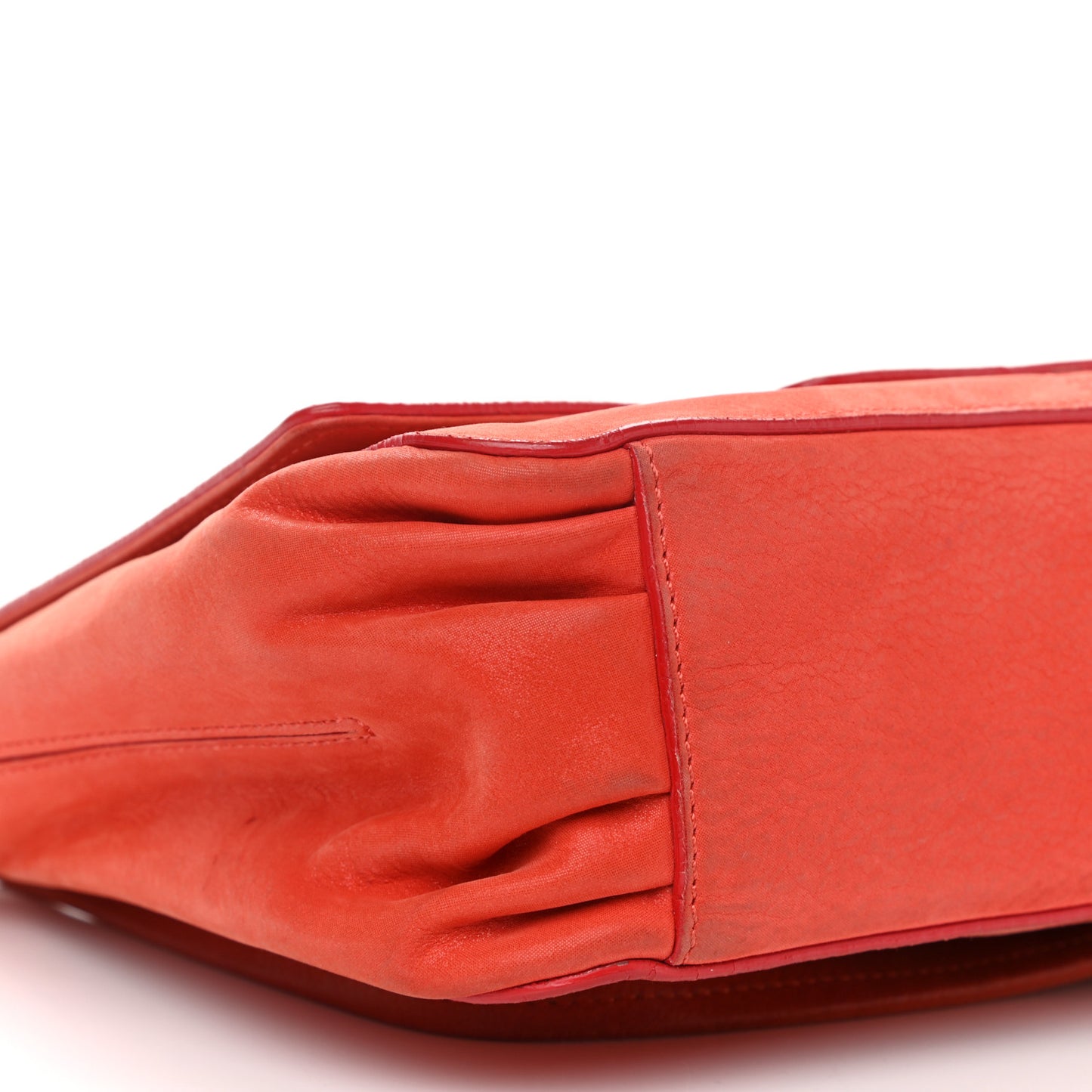 Metallic Nubuck Shoulder Bag Coral