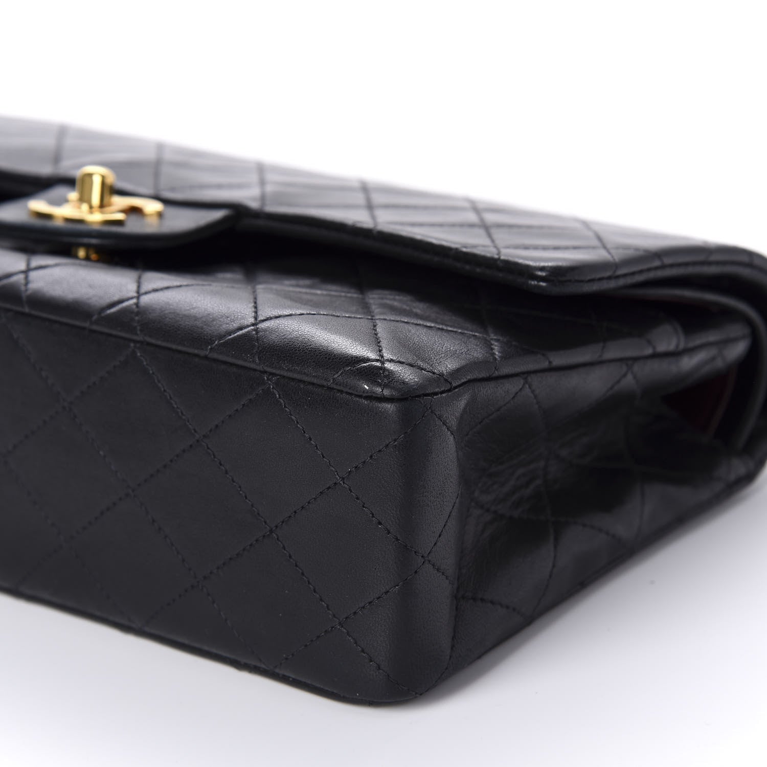 Chanel Lambskin Quilted Medium Double Flap Black 7 of 11