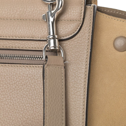 Celine Drummed Calfskin Suede Small Trapeze Dune 18 of 19