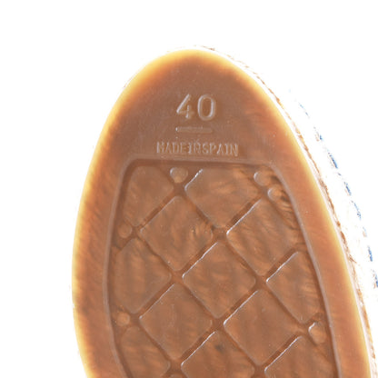 Chanel Kid Suede CC Espadrilles 40 Blue 6 of 8