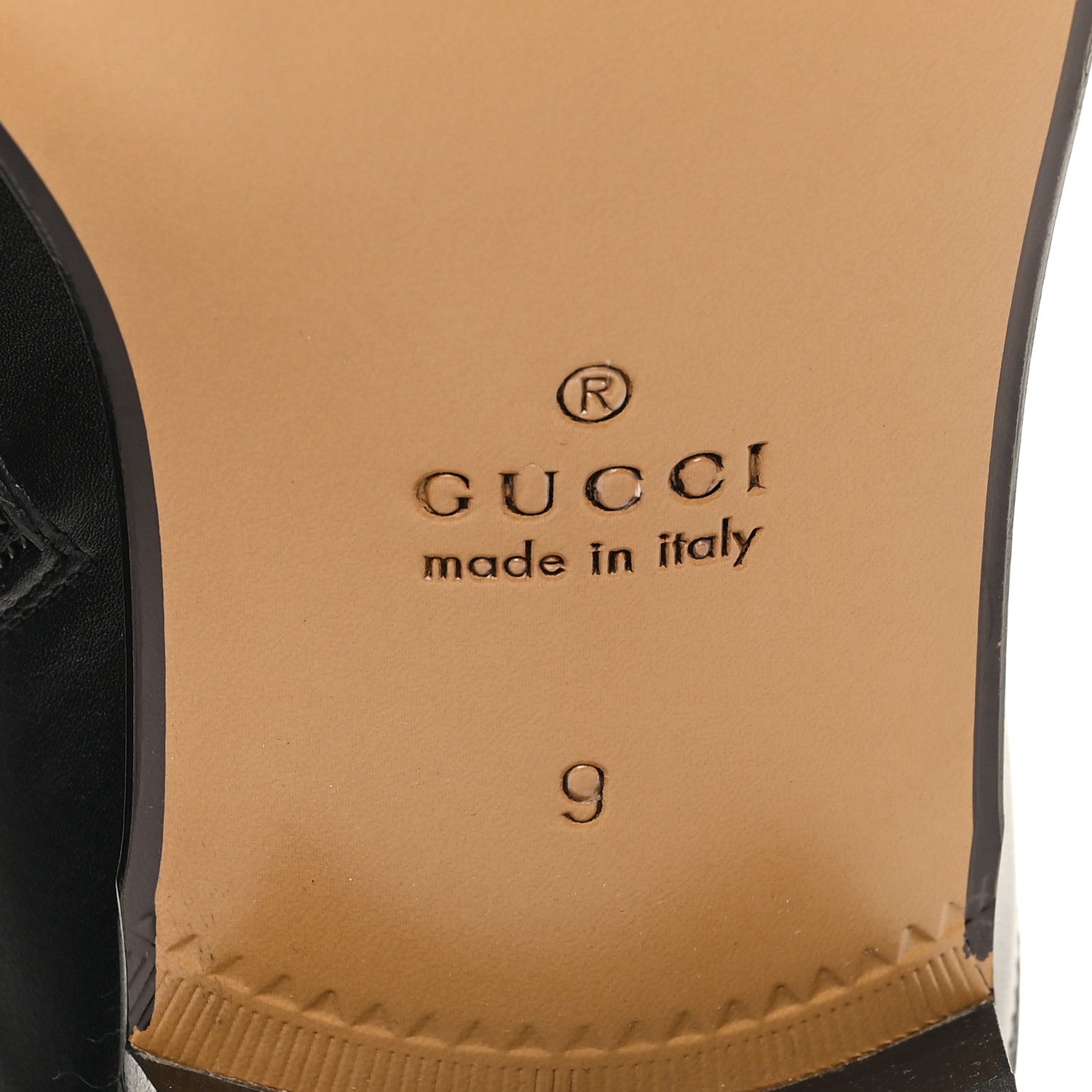 Gucci New Waxed Calfskin Mens Adel GG Ankle Boots 9 Black 7 of 10