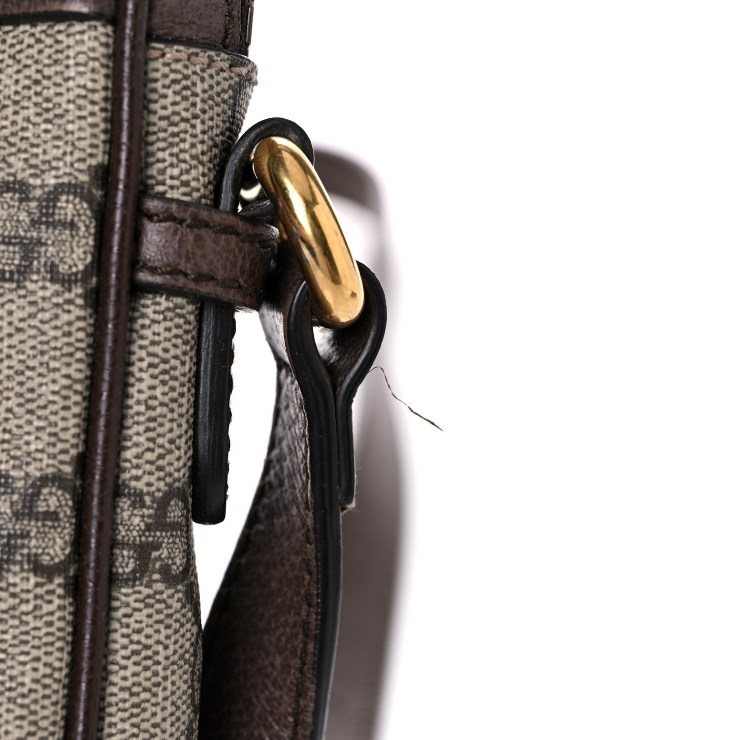 GG Supreme Monogram Web Small Ophidia Messenger Bag Brown