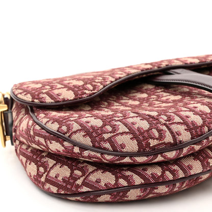 Christian Dior Oblique Saddle Bag Burgundy 9 of 10