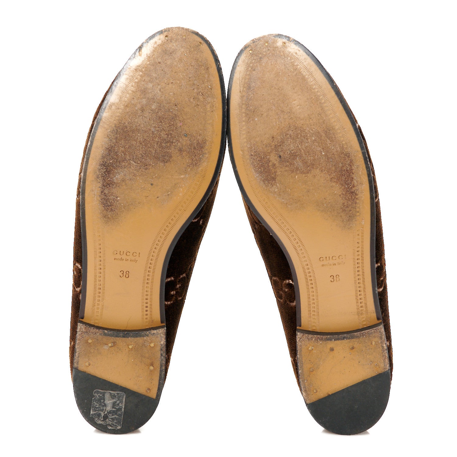 Gucci Velvet GG Monogram Horsebit Womens Jordaan Loafers 38 Brown Black 6 of 10