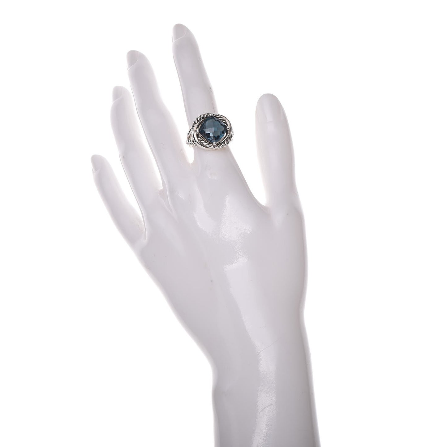 Sterling Silver Hampton Blue Topaz 11mm Infinity Ring 52 6