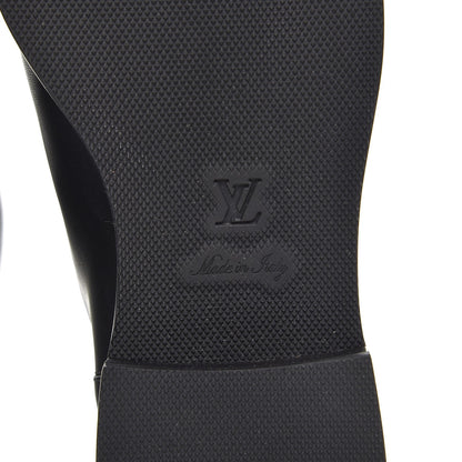 Louis Vuitton Calfskin Overdrive Flat Calf High Boots 39.5 Black 7 of 9