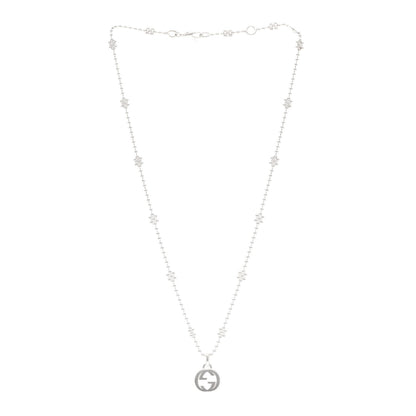 Gucci Sterling Silver Interlocking G Beaded Cluster Pendant Necklace 3 of 4