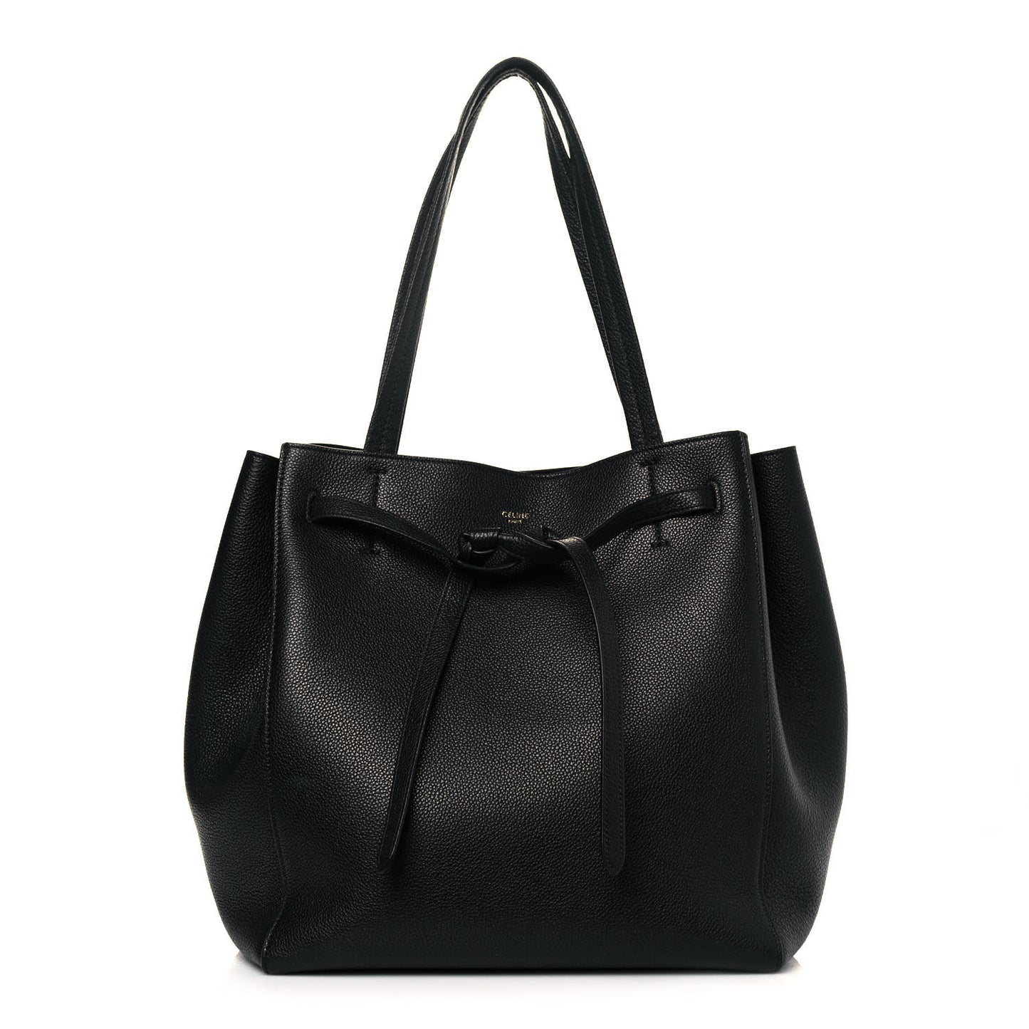 Soft Grained Calfskin Small Belt Cabas Phantom Black