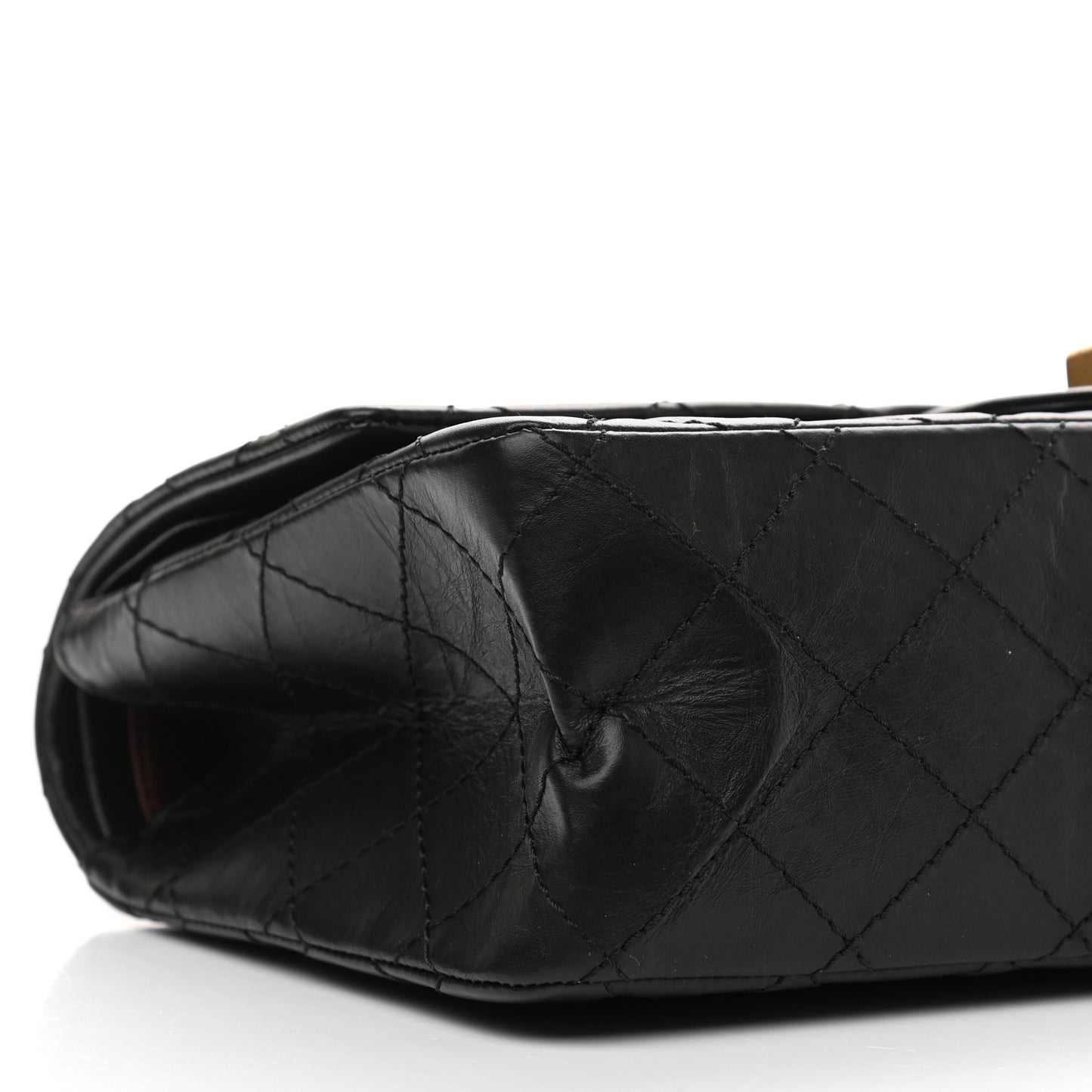 Aged Calfskin Quilted 2.55 Reissue 226 Flap Black
