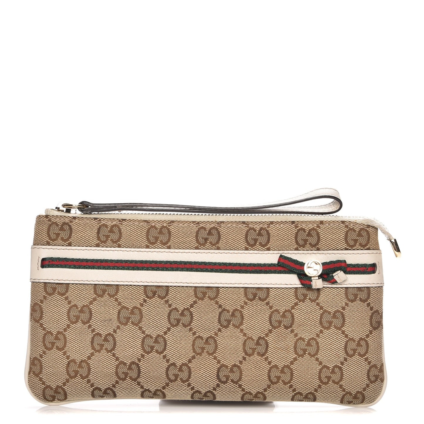 Monogram Mayfair Wristlet Off White