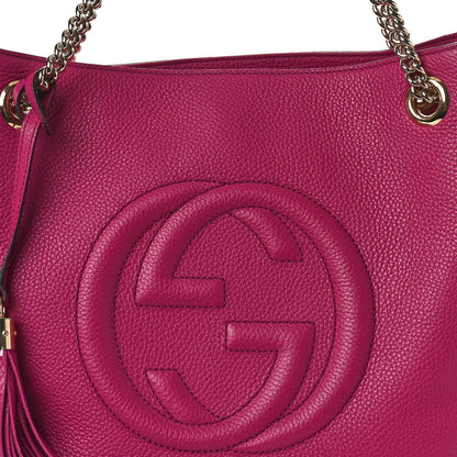 Gucci Cellarius Calfskin Medium Soho Chain Shoulder Bag Bright Bouganville 8 of 10