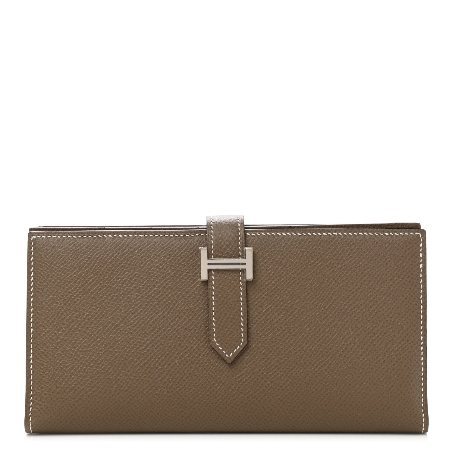 Hermes Epsom Bearn Gusset Wallet Etoupe 1 of 7