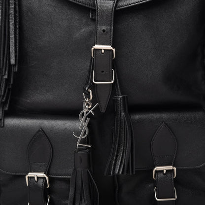 Saint Laurent Calfskin Fringe Festival Backpack Black 11 of 11
