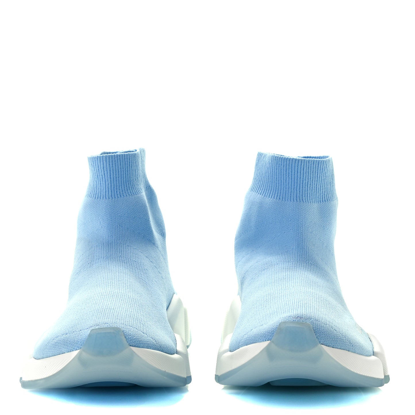 Technical 3D Recycled Knit Bi-Color Womens Speed 2.0 Transparent Sole Sneakers 42 Blue White Transparent Blue