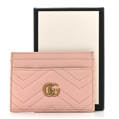 Gucci Calfskin Matelasse GG Marmont Card Holder Perfect Pink 10 of 10