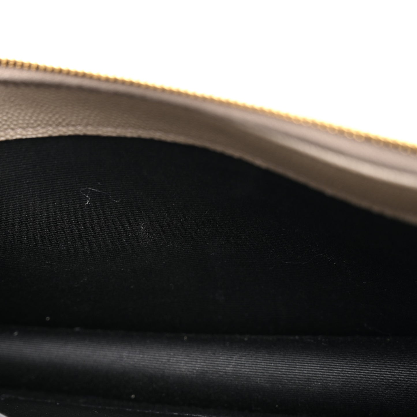 Grain De Poudre Matelasse Chevron Monogram Envelope Chain Wallet Light Taupe