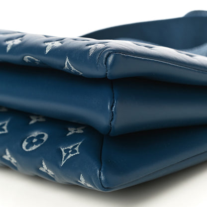 Louis Vuitton Lambskin Embossed Monogram Coussin PM Denim Blue 11 of 12