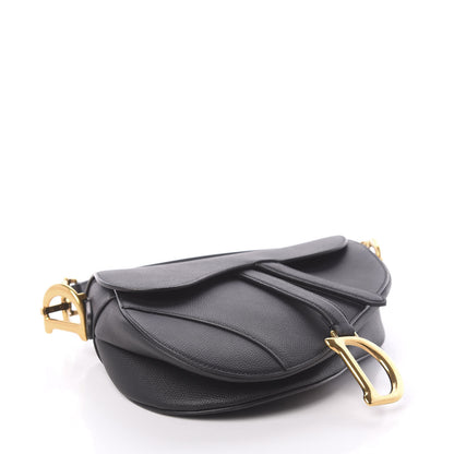 Christian Dior Grained Calfskin Saddle Bag Black 4 of 8