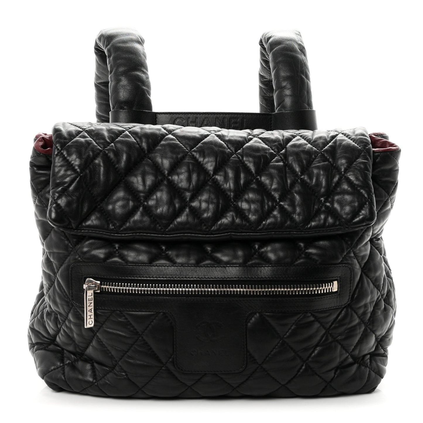 Lambskin Quilted Coco Cocoon Backpack Black