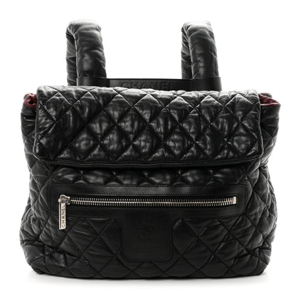Chanel Lambskin Quilted Coco Cocoon Backpack Black 1 of 10