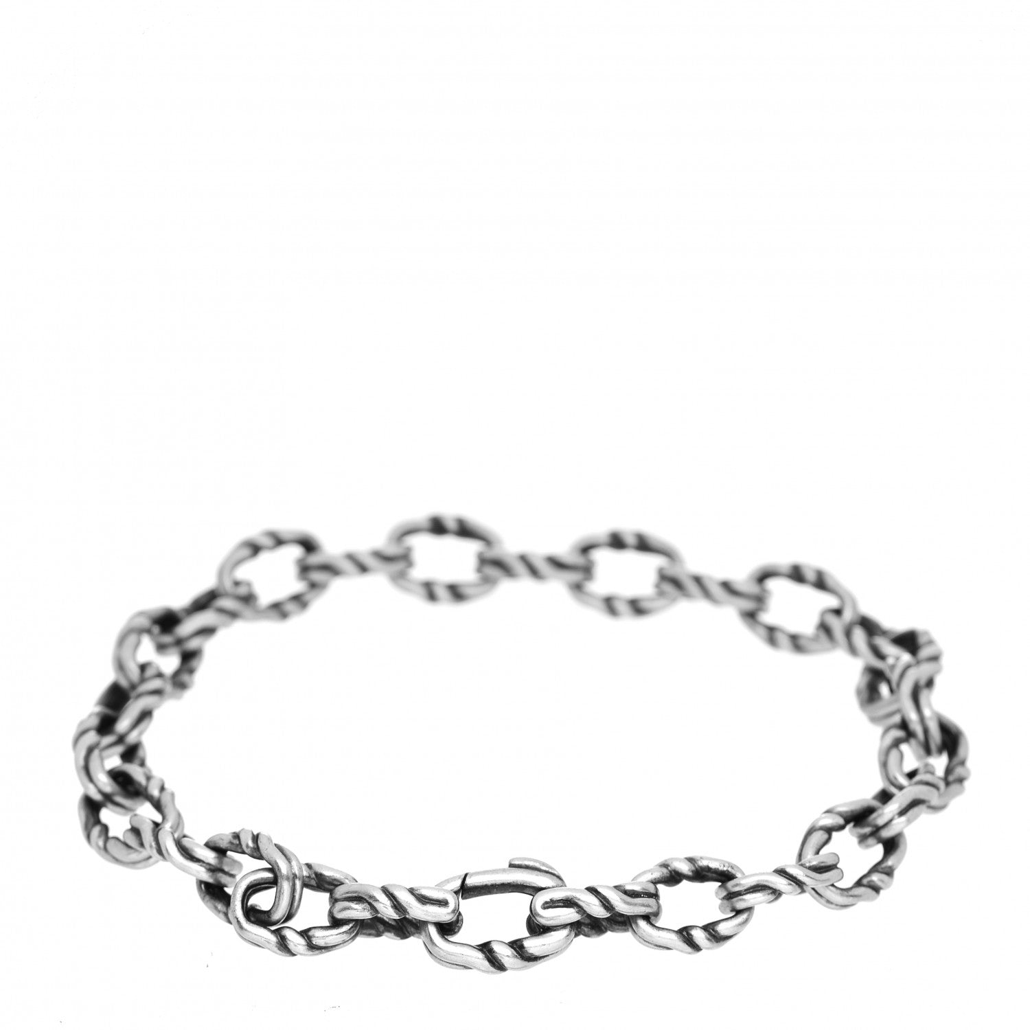 David Yurman Sterling Silver 8mm Twist Link Chain Bracelet 3 of 4