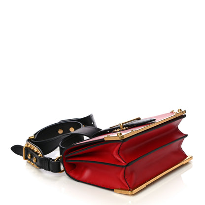 Prada City Calfskin Saffiano Cahier Bag Fuoco Black 4 of 10