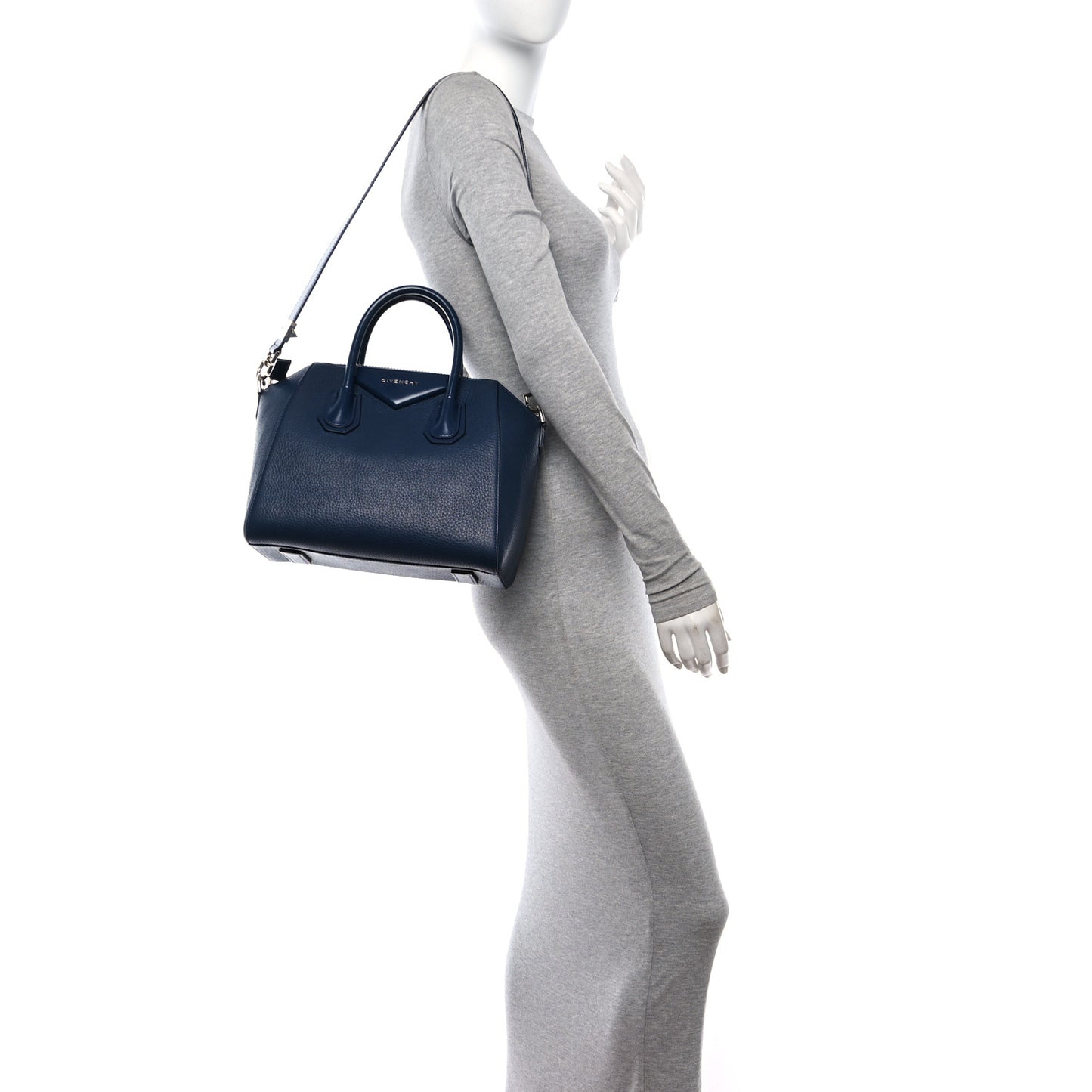 Sugar Goatskin Small Antigona Navy