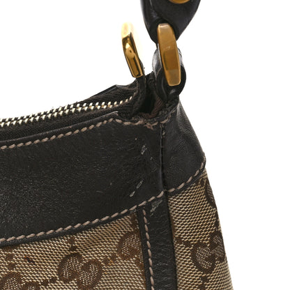 Gucci Monogram Medium D Gold Ring Hobo Dark Brown 10 of 13