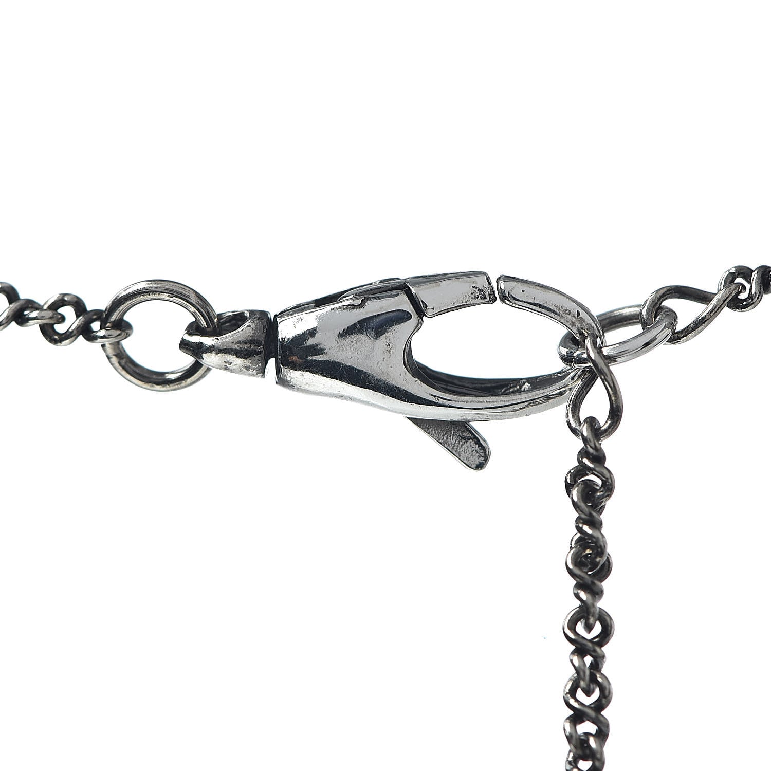Gucci Sterling Silver Heart Ribbon Pendant Necklace 5 of 5