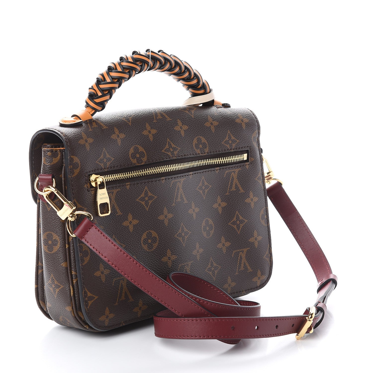 Louis Vuitton Monogram Braided Pochette Metis Safran 2 of 10